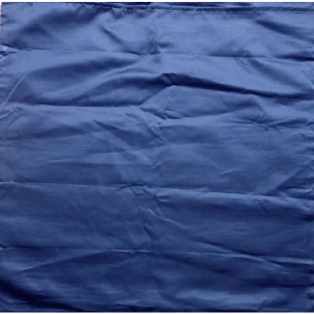 Royal Blue Rouched Textured Satin Euro Pillow Cover 26